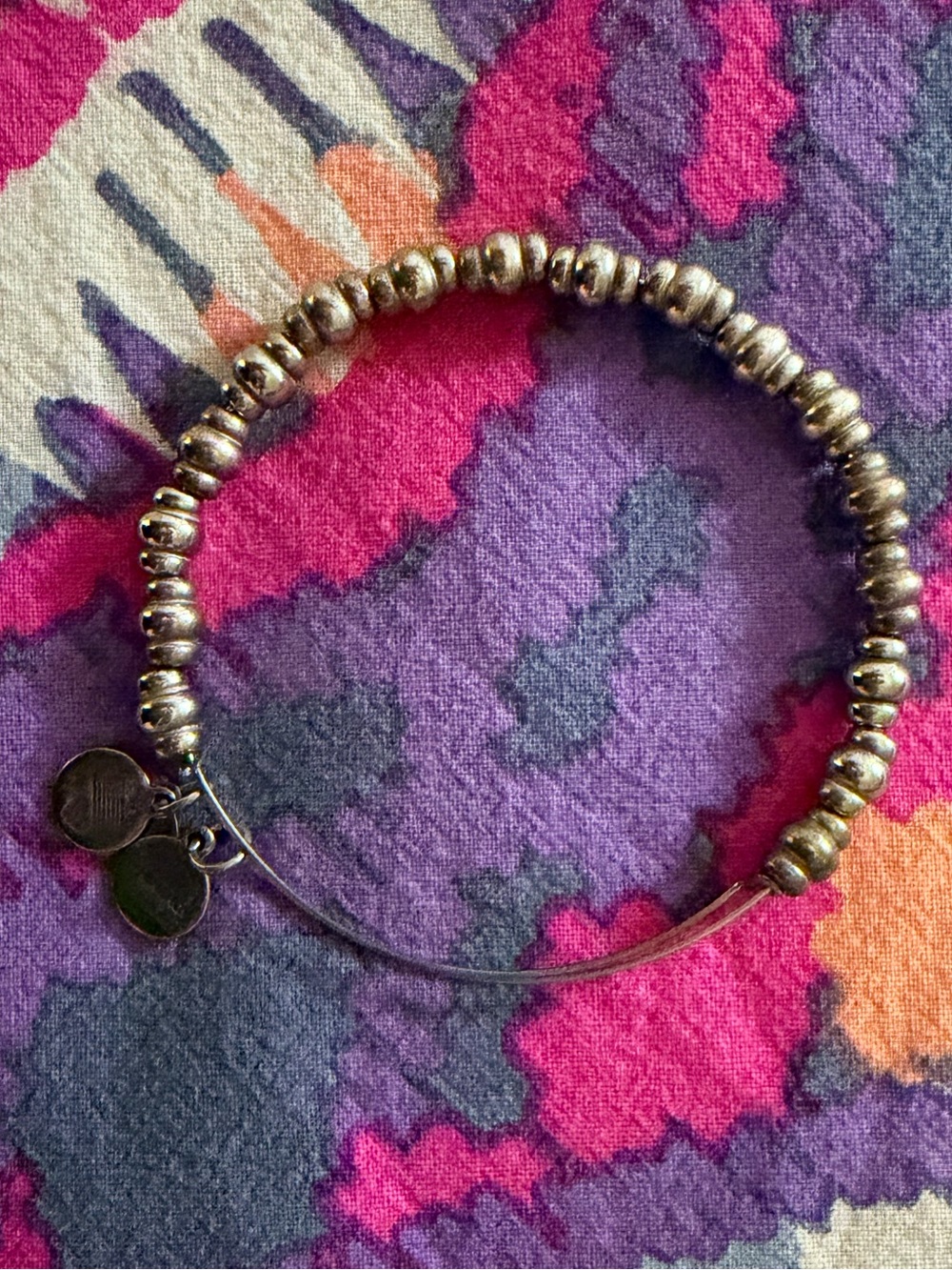 Alex and Ani Silver Beaded Bracelet